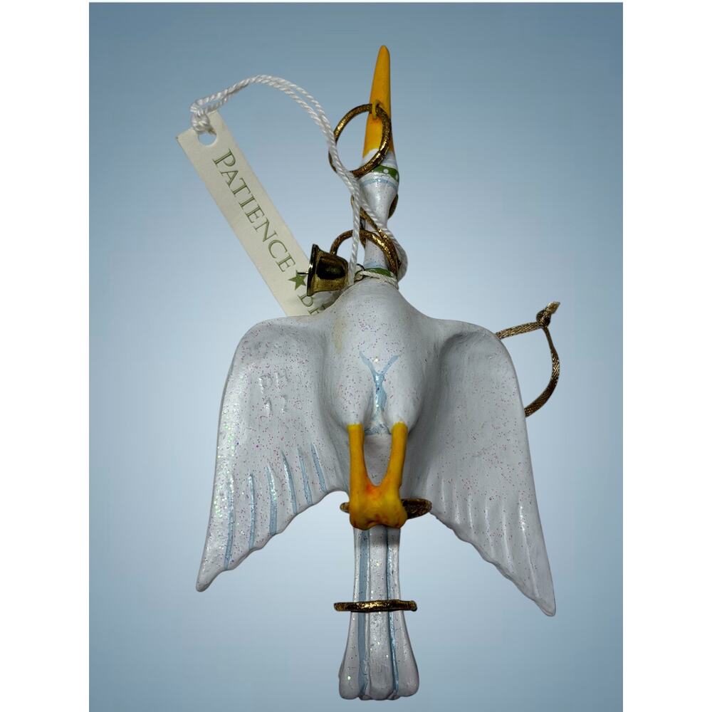 Patience Brewster Krinkles MINI Golden Rings Goose Ornament Box Tag Discontinued - Picture 6 of 12